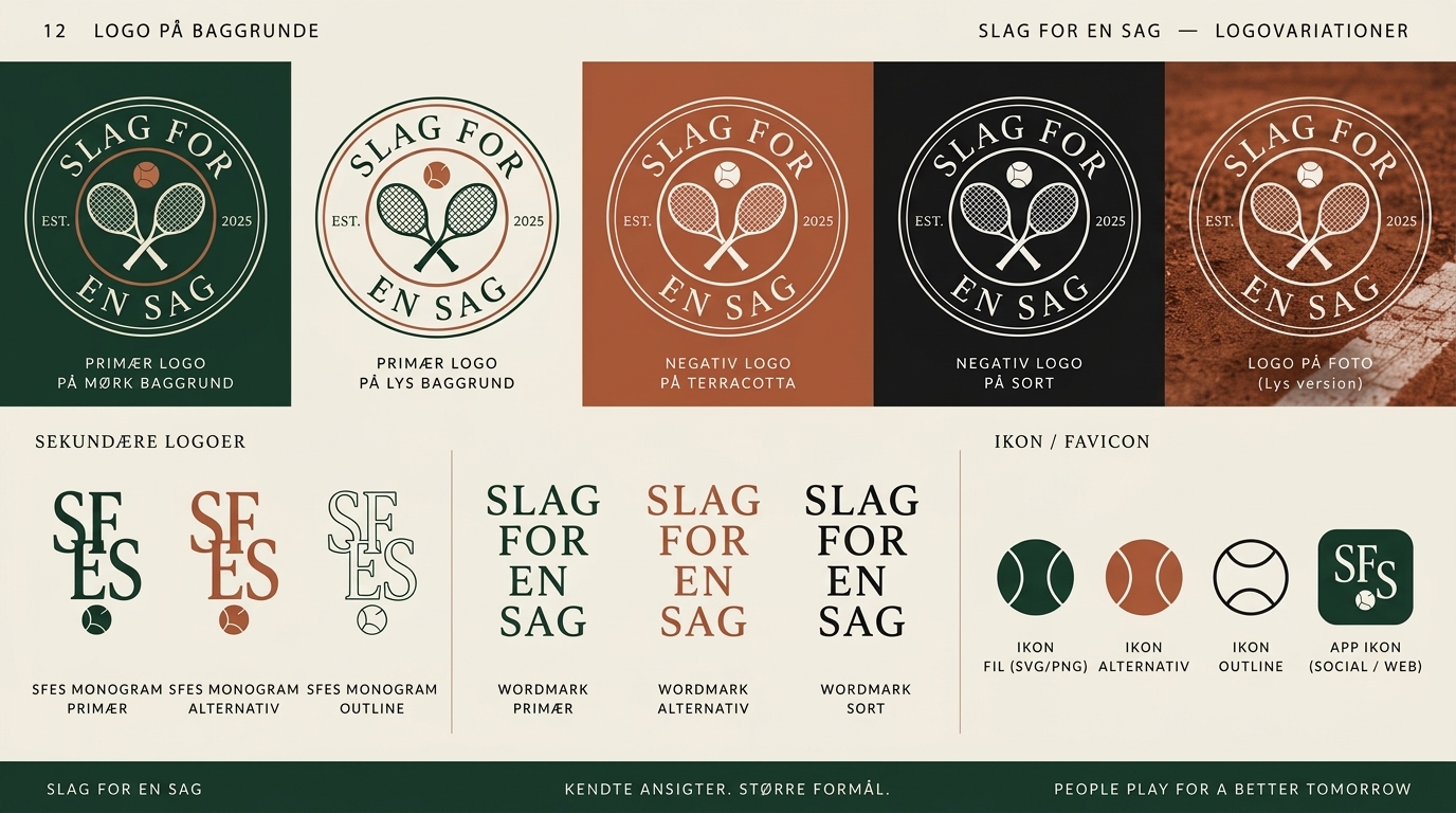 Slag for en sag officielle logobank og variationer